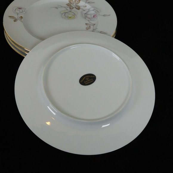 Johann Haviland China Sweetheart Rose Set of 4 Salad Plates Bavaria Germany Vtg - Picture 9 of 12